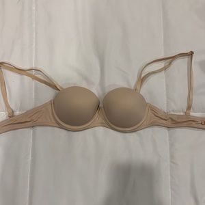 Tan Strapless Push-Up Bra 32A